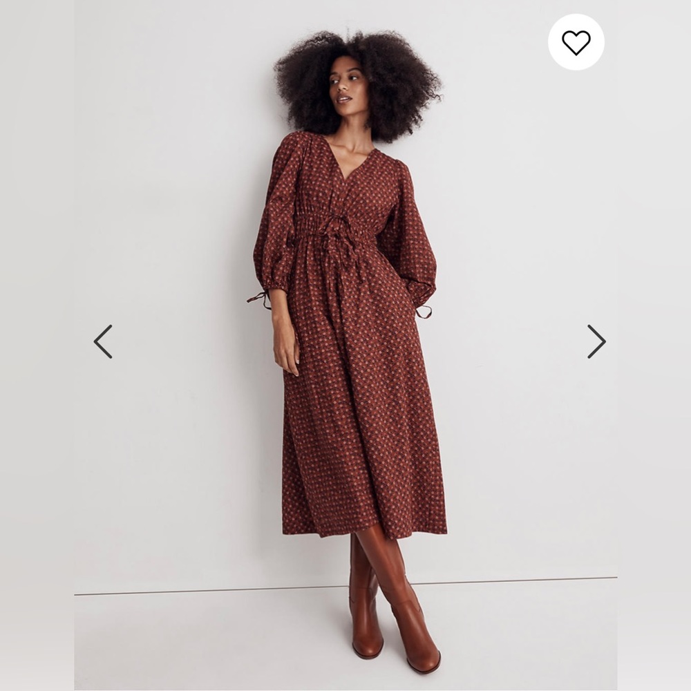 Sophia Tie-Front Midi Dress in Teaberry Floral SMALL